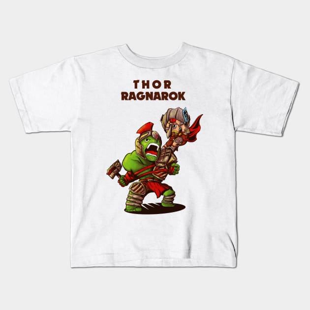 THOR RAGNAROK Kids T-Shirt by PNKid